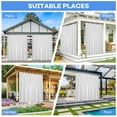 thumbnail image 6 of Lapalife Outdoor Curtain for Patio Waterproof Extra Wide, Tap Top Blackout Curtain Thermal Insulated Drapes, 1 Panel, 100''x 96'', White, 6 of 8