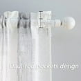 thumbnail image 4 of HOMERRY 27"W x 30"L Light Filtering Kitchen Curtain with Vertical Stripetier, Light Gray, 2 Panels, 4 of 7