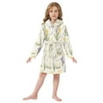 thumbnail image 6 of FORMRS Niños Bathrobe Unisex Hooded Robe Soft Plush Pajamas Sleepwear, Size 10-12T, Floral Rabbit, 6 of 7