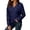 Blue, variant on Kingdiese Womens Stylish Long Sleeve Solid Color Hoodie For Women - Casual Sweatshirt With Front Pocket And Comfortable Fit Zip Front Sweatshirts Women, Size L