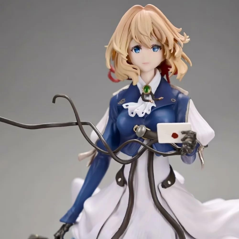 Violet Figure, Walking Baggage Violet Evergarden Anime Figures 25cm/9.8inch PVC Handmade Anime Character Statue Model Decoration Gifts