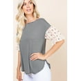 thumbnail image 4 of Cute Striped Curved Hem Casual Top L, 4 of 9