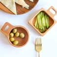 thumbnail image 1 of OULII 2Pcs Square Soup And Sandwich Plate Beech Wood For Kitchen Use, 1 of 8