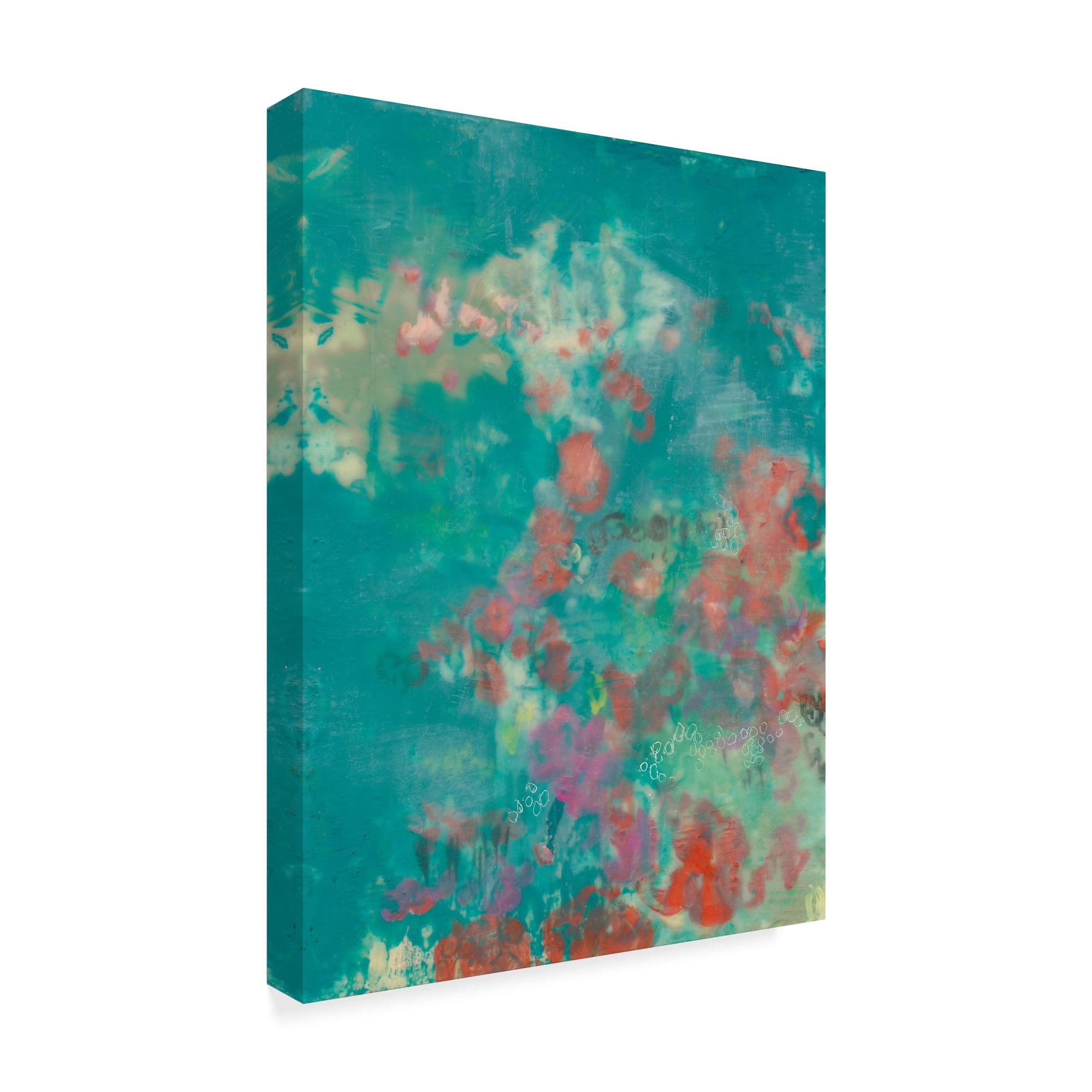 Trademark Fine Art 'Teal Rose Garden I' Canvas Art by Jennifer Goldberger