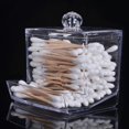 thumbnail image 4 of New Acrylic Cotton Swabs Storage Holder Box Transparent Makeup Case Cosmetic Container, 4 of 5