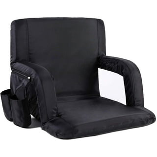 Ozark Trail Extra Wide Stadium Seat with Hooks, Black - Walmart.com