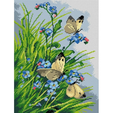 UPC: 5902067328422 | Gobelin canvas for halfstitch without yarn after Catherine Klein – Butterflies 3378J