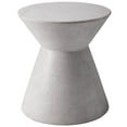 thumbnail image 2 of Home Square Astley 17.5" Modern Sealed Concrete End Table in White - Set of 2, 2 of 3