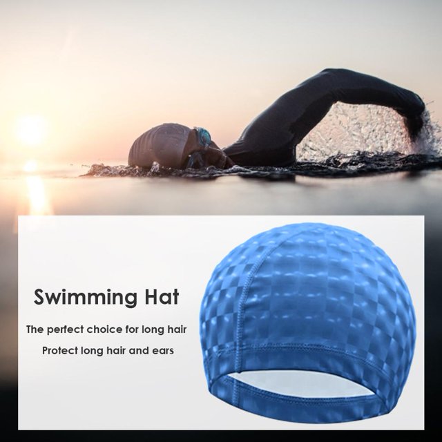 Gorro de natación Gorro de natación duradero PU cómodo proteger orejas pelo largo piscina sombrero transpirable para hombres mujeres adultos tamaño libre Barbie Nuevos Originales