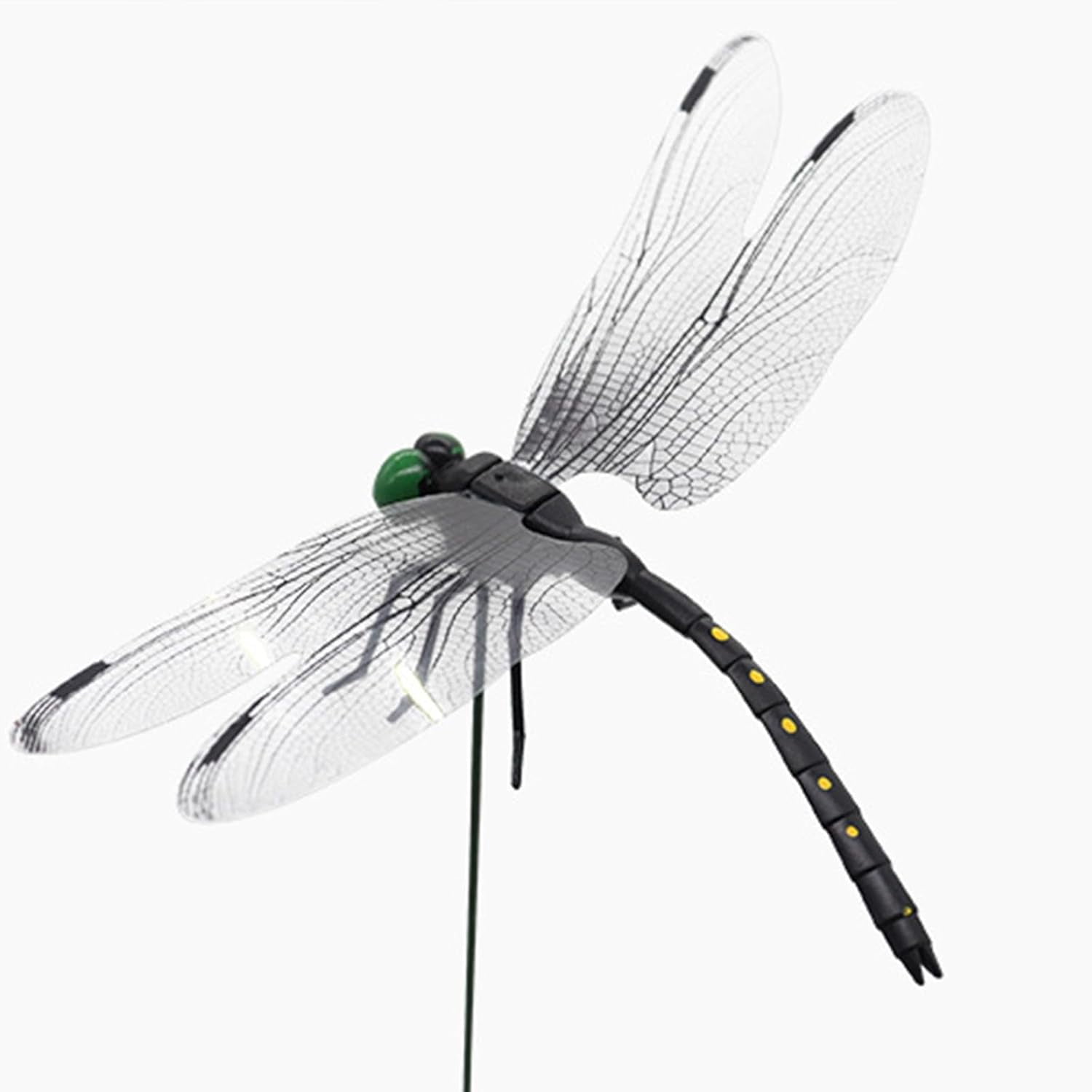40pcs Dragonfly Clip Bug Repellent, Clip on Dragon Fly, Outdoor Fake Dragonfly Rod Clip for Hat, 3D Artificial Realistic Garden Stakes Decor to Keep Flies Away for Indoor Patio (Black*40Pcs)