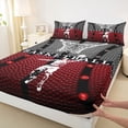 thumbnail image 4 of Erosebridal Boys Basketball Gamer Full Size Sheets 4-Piece,Sport Theme Bed Sheets For Teens, 4 of 5