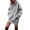 Gray, variant on Dpjklzsn Women's Oversized Hooded Sweatshirt Dress, Drawstring Long Sleeve Drop Shoulder Pullover with Pocket