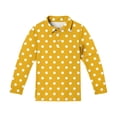 thumbnail image 4 of CCRFTGI Polo Shirts for Child Girls Size 7 Uniform Polka Dots Shirts Athletic Sport Pique Collared Polos Casual Quick Dry Summer polo shirts Yellow 9-10 Years, 4 of 5