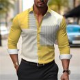 thumbnail image 1 of Camisa de hombre de moda de lujo a rayas casual al aire libre farola suave y cómoda patrón HD 2024 nuevas camisetas de hombre de gran tamaño, 1 of 6