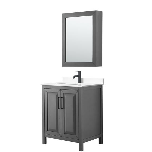 Wyndham Collection Wcv252530s-Vca-Med Daria 30" Free Standing Single Basin Vanity Set -