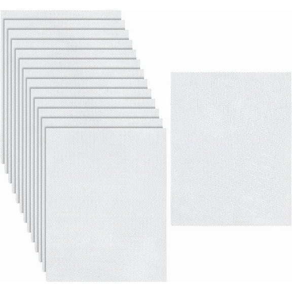 14pcs PVC Plastic Sheets Rectangle White 300x220x0.4mm