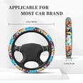 thumbnail image 3 of Cauagu Surreal Seafood Extravaganza Print Car Steering Wheel Cover - Universal Car Accessory for Diverse Cars for Steering Wheel with a Diameter of 14.5"-15", 3 of 7
