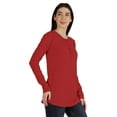 thumbnail image 2 of Inkmeso T-Shirt avec Boutons T-Shirt en Jersey Haut à Manches Longues pour Femmes, 2 of 8