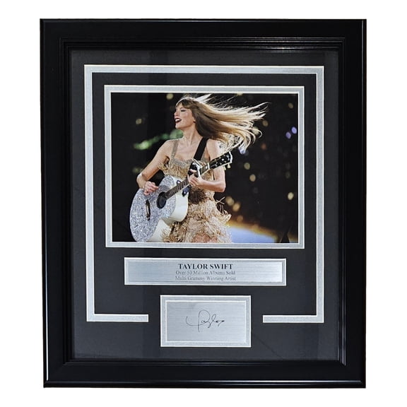 Taylor Swift Framed 8x10 Concert Photo w/ Laser Engraved Signature