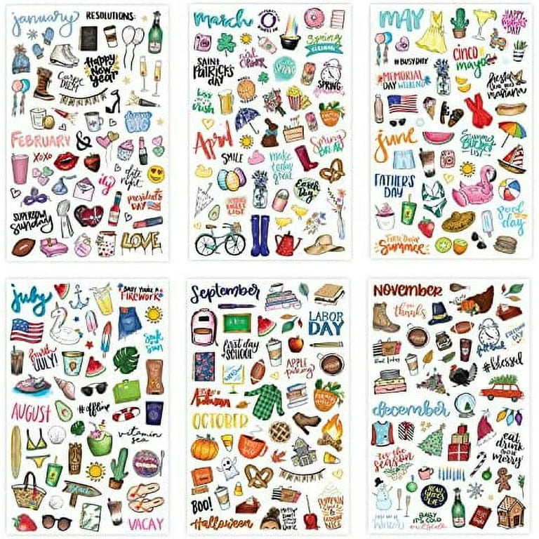 Planner Stickers Numbers Cute, Letter Sticker Planners