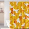 thumbnail image 2 of Fall Shower Curtain for Bathroom 72x84inches Orange Maple Leaves Shower Curtain Set with Hooks Autumn Yellow Leaves Waterproof Fabric Home Decor Shower Curtains, 2 of 6