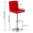 thumbnail image 3 of Patiojoy Tabourets de Bar Pivotants Réglables Modernes Carrés en Cuir PU, Ensemble de 2, 3 of 5