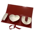 thumbnail image 3 of Caja de regalo de flores vacía, contenedor de cartón premium, versátil, creativo, i Heart U Rojo, 3 of 6