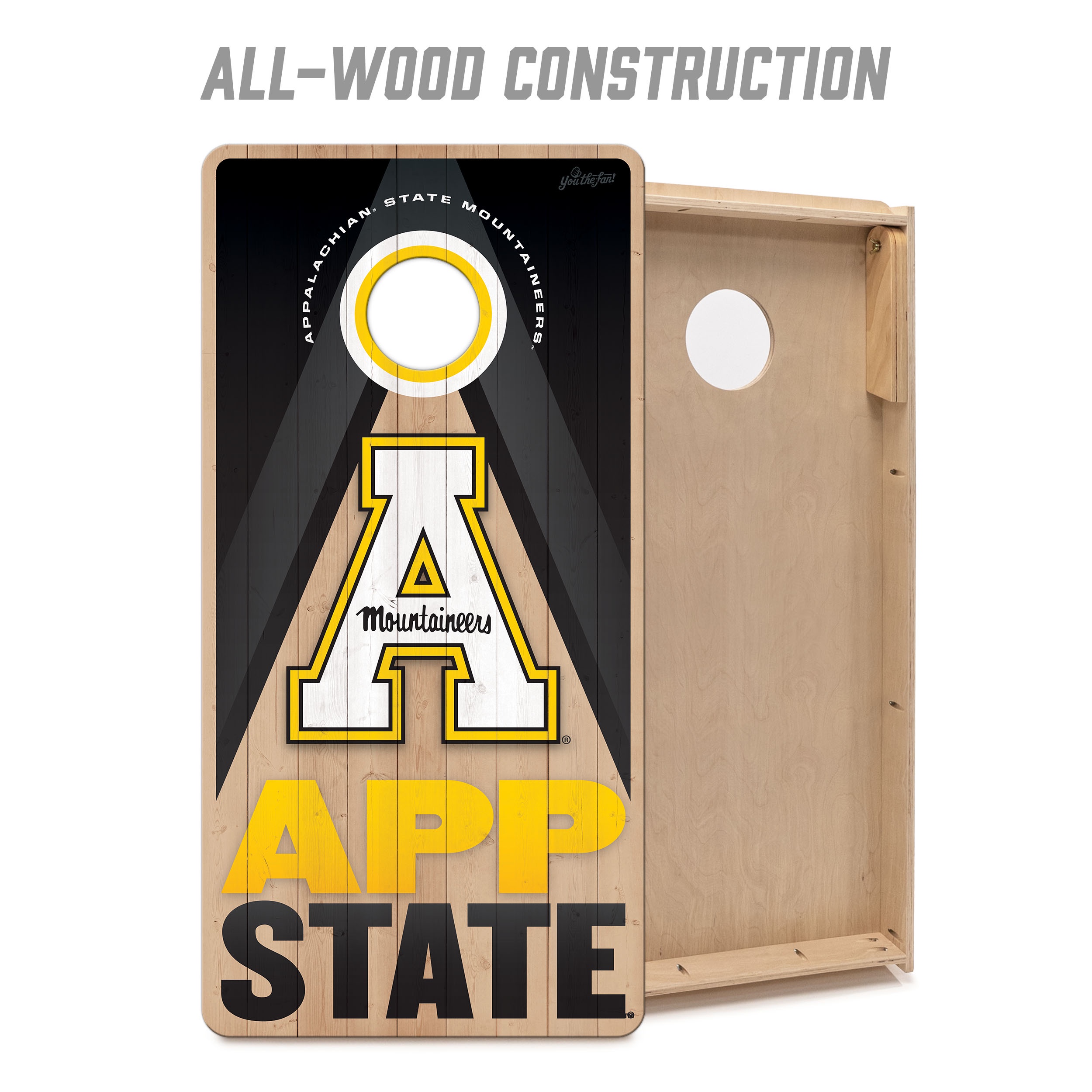 YouTheFan NCAA App St Mountaineers 2X4 Slogan Series Cornhole NO BAGS