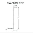 thumbnail image 2 of Dainolite  Fia 1 Light LED Floor Lamp Satin Chrome, 2 of 2