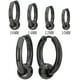 thumbnail image 2 of Pendientes de aro con bisagras Huggie de cuentas circulares negras de acero inoxidable para hombres y mujeres, 2 piezas Ormromra, 2 of 5