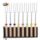 thumbnail image 1 of Juego de brochetas extensibles para asar malvaviscos, paquete de 8, brochetas para barbacoa de acero inoxidable de calidad alimentaria de primera calidad, 1 of 8