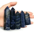 thumbnail image 2 of RSAMD Natural Sodalite Quartz Crystal Stone Obelisk Wand Point Tower Healing Reiki-9-10cm-1PC (Random Pick), 2 of 9