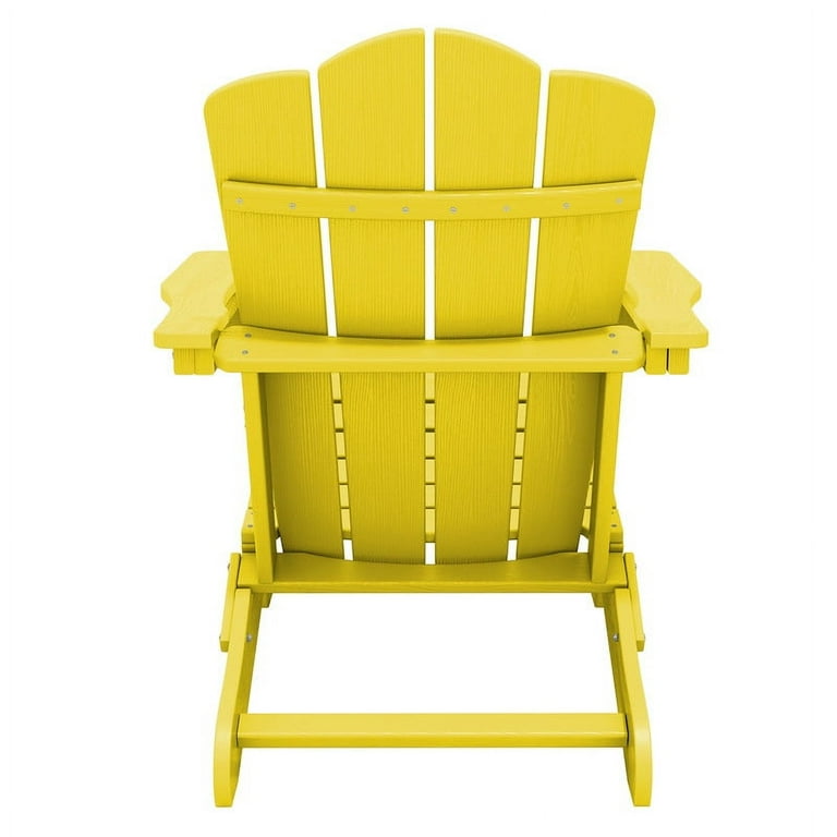 Pieces Outdoor Patio Plastic Folding Adirondack Chair Set