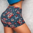 thumbnail image 3 of KLL Gnome Love USA Pattern Workout Shorts for Women Scrunch Short Gym Yoga Running Sport Active Exercise Fitness Shorts, 3 of 8