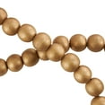 thumbnail image 4 of DecMode Handmade Round Metallic Long Carved Gold Mango Wood Garland with Tassel, 4 of 9