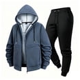 thumbnail image 2 of LEKWK Fleece Lined Tracksuit Men 2 Piece Outfit Winter Warm Athletic Sweatsuit Zip Up Hoodie and Joggers for Gym Running Activewear, 2 of 6