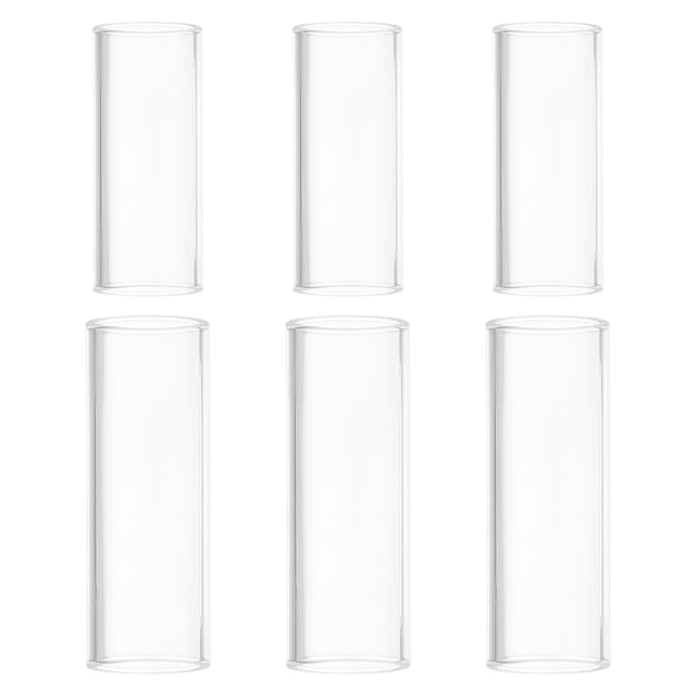 RENACLIPY 6Pcs Clear Glass Guitar Slide for Electric Acoustic Guitar Enhanced Control Finger Slider