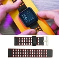 thumbnail image 4 of Leather Watch Strap, Smartwatch Leather Band Healthy Perfect Fit Comfortable  For Realme Watch 2 Black Red, 4 of 8