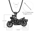 thumbnail image 5 of Motorcycle Urn Necklace for Men Women Ashes Cremation Jewelry Stainless Steel Keepsake Memorial Pendent for Ash Holder, 5 of 8