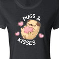 thumbnail image 4 of Inktastic Valentines Day Pugs and Kisses with Pink Hearts Women's T-Shirt, 4 of 5