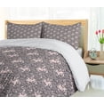 thumbnail image 5 of Ambesonne Pink Floral Duvet Cover Sets, Creative Bindweed Motif, 2-King, Blush Champagne, 5 of 7