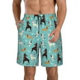 thumbnail image 2 of Uemuo Cute Dog Pattern Men's Swim Trunks Hawaiian Beach Bathing Suit Swimsuits Beach Quick-Dry Shorts with Pockets-, 2 of 9