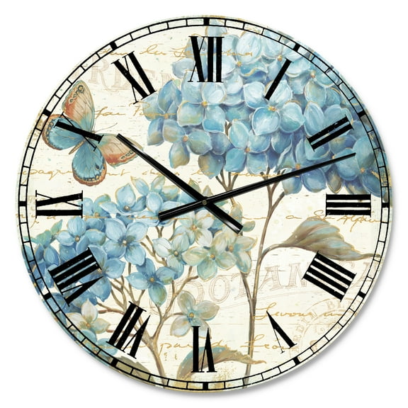 Designart Oversized Multicolor Analog Round Modern Traditional Wall Clocks, CLM30734-C23