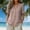 Coffee, variant on Henley Tshirts Strip Tops Plus Size Fashion Women's Casual Comfortable Striped Printing Short Sleeve V-Neck Summer Blouse Pink 5X