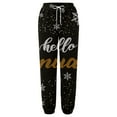 thumbnail image 4 of Fiaer Womens Sweatpants Christmas Plus Size Baggy Snowflake Funny Graphic Xmas Pants High Waisted Trendy Pocket Holiday Trousers Black L, 4 of 4