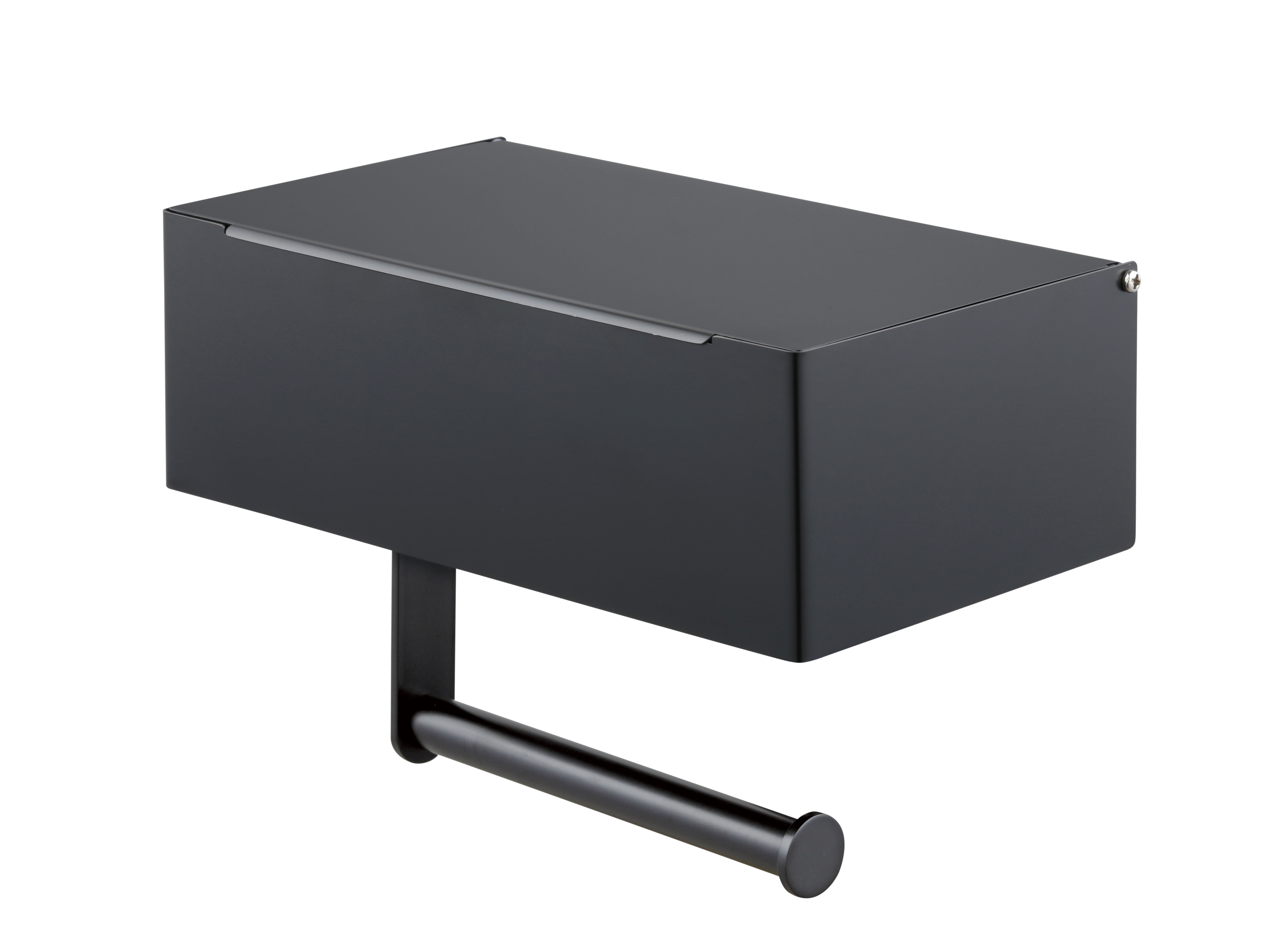 Better Homes & Gardens Toilet Paper Holder with Storage in Matte Black