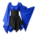 thumbnail image 2 of FcBaudy Longues Robe à Manches Col Rond Costumes pour Femmes Robe Corset Gothique à Manches Robe Haute Col Rond Robe pour Femmes, 2 of 3