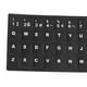thumbnail image 4 of 2x Computadora Español Letras Blancas Cubierta Pegatinas Universal Negro, 4 of 8