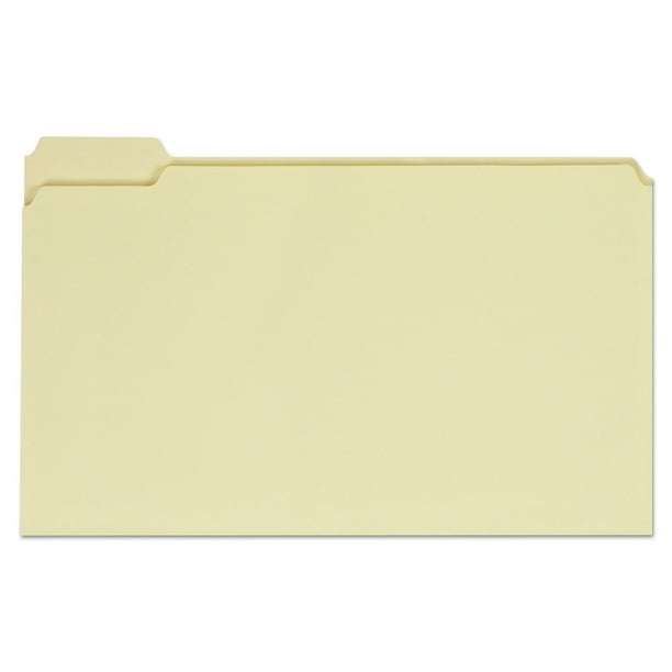 File Folders, 1/5 Cut Assorted, One-Ply Top Tab, Legal, Manila (100/Box)