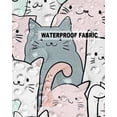 thumbnail image 5 of Pack of 2 Outdoor Pillow Covers, Cute Cat Cartoon Animal Light Pink Blue White Kitty Waterproof Square Throw Pillowcase Cushion Decorative Pillow Covers for Couch Patio Tent, 24x24 in, 5 of 6